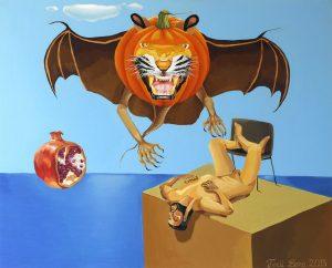 Tedi Lena, The Life and Death 1, 2015, oil on canvas, 110 x 80cm